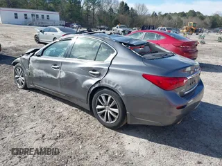 2015 Infiniti Q50 Premium with VIN JN1BV7AR4FM411454, listed as a IAAI auction lot 41707936 with 1 mi miles. Bid and sale history available at carsss.com. Image 3.