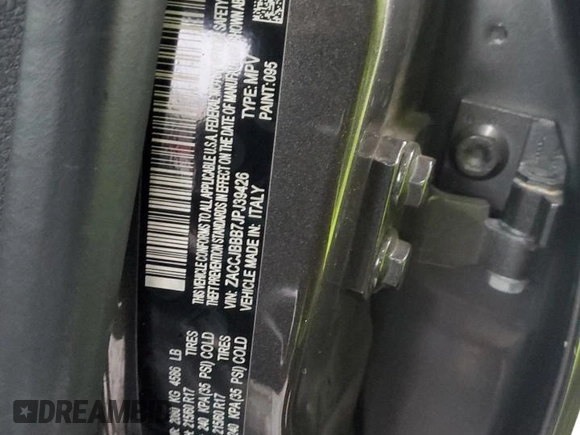 2018 Jeep Renegade Latitude z VIN ZACCJBBB7JPJ39426, wystawiony jako Copart lot #84618564 z przebiegiem Nie podano mil oraz Szkoda całkowita • Salvage title. Historia ofert i sprzedaży dostępna na DreamBid. Obrazek 14.
