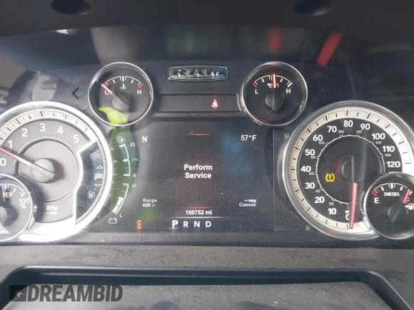 2017 Ram 2500 Laramie with VIN 3C6UR5FL9HG600438, listed as a IAAI auction lot 41243073 with 160,752 mi miles. Bid and sale history available at carsss.com. Image 7.