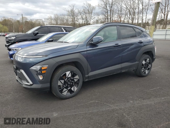 2024 Hyundai Kona SEL with VIN KM8HBCAB2RU105512, listed as a Copart auction lot 53104335 with 24,398 mi miles and Salvage Title. Bid and sale history available at carsss.com. Image 1.