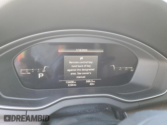 2024 Audi Q5 Premium Plus with VIN WA1BBAFY3R2040820, listed as a Copart auction lot 88948035 with 13,408 mi miles and Salvage title. Bid and sale history available at DreamBid. Image 9.