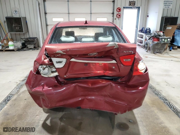 2010 Hyundai Elantra SE with VIN KMHDU4AD2AU199749, listed as a Copart auction lot 51891205 with 128,913 mi miles and Salvage Title. Bid and sale history available at carsss.com. Image 6.