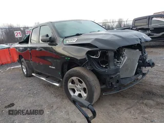 2019 Ram 1500 Tradesman with VIN 1C6SRFCT6KN743475, listed as a IAAI auction lot 41015557 with 77,435 mi miles and . Bid and sale history available at DreamBid. Image 1.