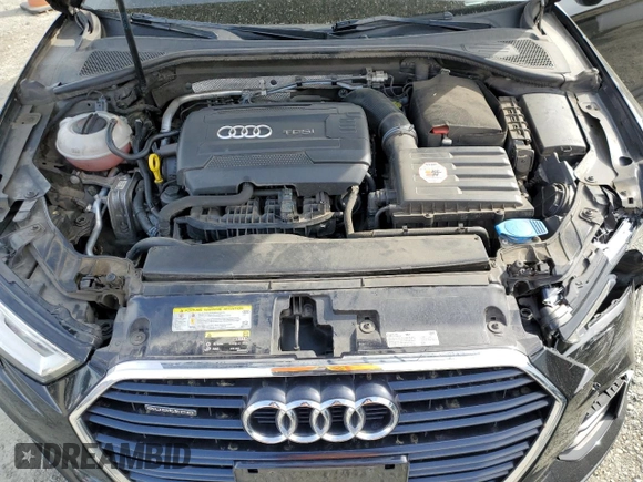 2017 Audi A3 Sedan Premium with VIN WAUB8GFF5H1019443, listed as a Copart auction lot 51184725 with 108,134 mi miles and Salvage Title. Bid and sale history available at carsss.com. Image 11.