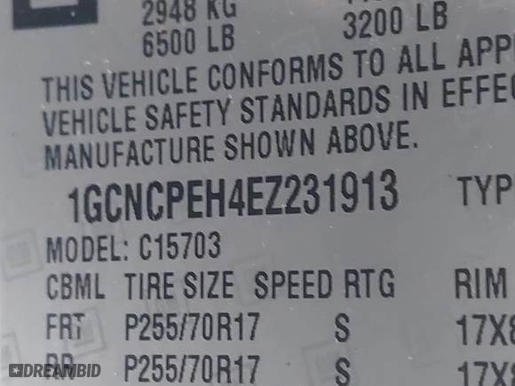 2014 Chevrolet Silverado 1500 Work Truck with VIN 1GCNCPEH4EZ231913, listed as a IAAI auction lot 41840013 with 1 mi miles. Bid and sale history available at carsss.com. Image 9.