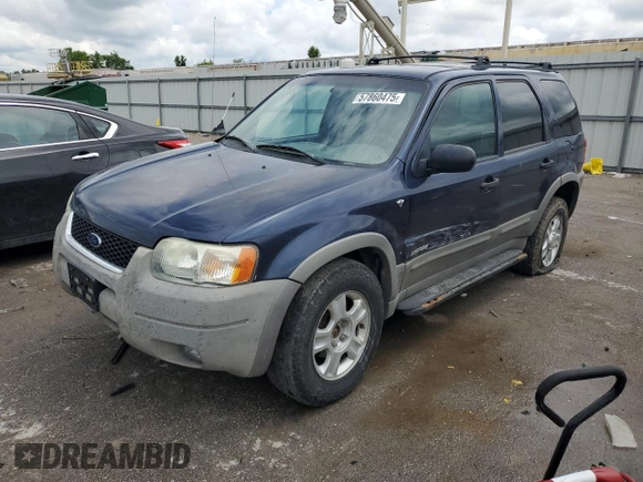 2002 Ford Escape XLT Choice with VIN 1FMYU04192KD87001, listed as a Copart auction lot 57860475 with 195,323 mi miles and Salvage title. Bid and sale history available at DreamBid. Image 1.