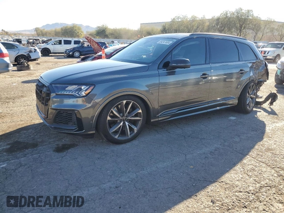 2023 Audi SQ7 Prestige z VIN WA1VWBF79PD019597, wystawiony jako Copart lot #84247404 z przebiegiem 17 010 mil mil oraz Szkoda całkowita • Salvage title. Historia ofert i sprzedaży dostępna na DreamBid. Obrazek 1.