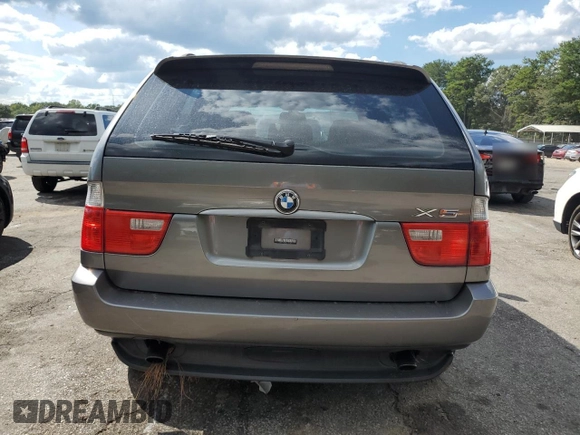2006 BMW X5 3.0i with VIN 5UXFA13596LY39333, listed as a Copart auction lot 74065624 with 209,454 mi miles and Salvage Title. Bid and sale history available at carsss.com. Image 6.