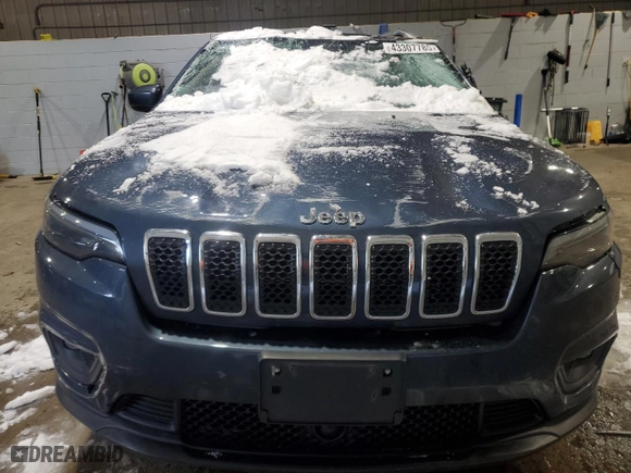 2021 Jeep Cherokee Latitude Lux with VIN 1C4PJMMN0MD105628, listed as a Copart auction lot 43307785 with 0 mi miles and Salvage Title. Bid and sale history available at carsss.com. Image 5.