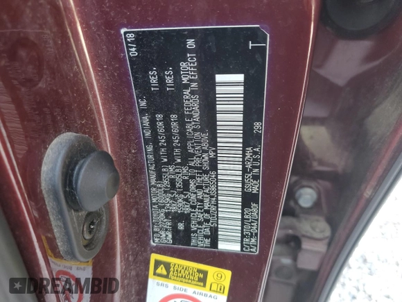 2018 Toyota Highlander SE с VIN 5TDJZRFH4JS865046, выставлен на аукционе Copart как лот 54605785 с пробегом 115 794 миль миль и Списание • Salvage title. История ставок и продаж доступна на DreamBid. Изображение 13.