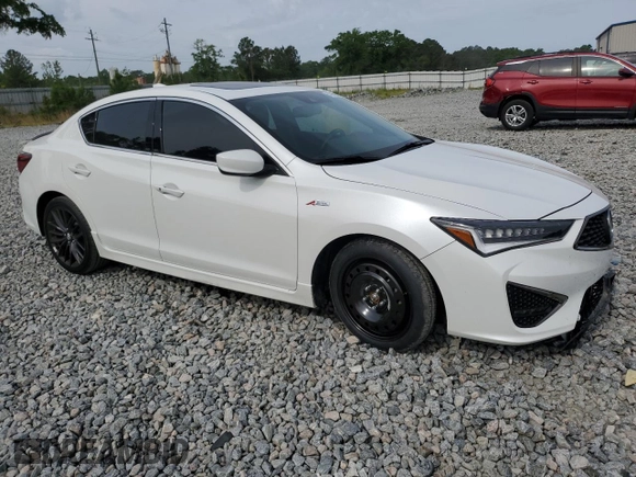 2021 Acura ILX Premium with VIN 19UDE2F82MA007870, listed as a Copart auction lot 53962685 with 23,487 mi miles and Salvage title. Bid and sale history available at DreamBid. Image 4.