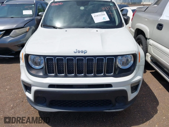 2020 Jeep Renegade Sport with VIN ZACNJAAB8LPK96809, listed as a IAAI auction lot 41835560 with 39,067 mi miles and . Bid and sale history available at carsss.com. Image 12.