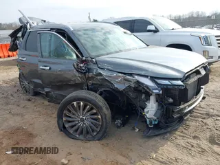 2024 Hyundai Palisade Calligraphy z VIN KM8R7DGE2RU691058, wystawiony jako IAAI lot #41513774 z przebiegiem 19 268 mil mil oraz . Historia ofert i sprzedaży dostępna na DreamBid. Obrazek 1.