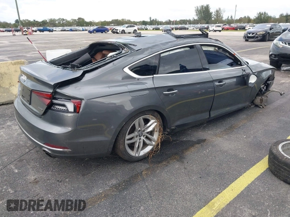 2019 Audi A5 Sportback Premium with VIN WAUANCF54KA076681, listed as a IAAI auction lot 40817960 with 1 mi miles. Bid and sale history available at carsss.com. Image 4.