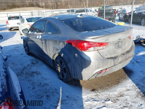 2013 Hyundai Elantra Coupe SE with VIN KMHDH6AE8DU009840, listed as a IAAI auction lot 41409231 with 176,445 mi miles. Bid and sale history available at carsss.com. Image 3.