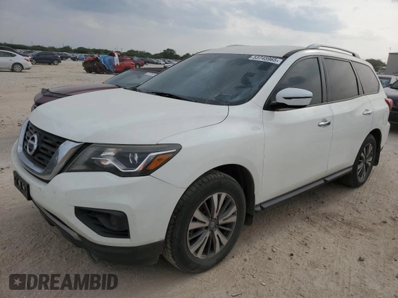 2017 Nissan Pathfinder S with VIN 5N1DR2MM2HC632312, listed as a Copart auction lot 53745965 with 160,305 mi miles and Clean title. Bid and sale history available at DreamBid. Image 1.