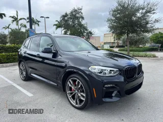 2021 BMW X3 M40i with VIN 5UXTY9C00M9G99039, listed as a Copart auction lot 47097915 with 22,055 mi miles and Non Repairable. Bid and sale history available at carsss.com. Image 1.