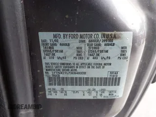 2003 Ford Super Duty F-250 XL with VIN 1FTNX21L73EB40320, listed as a IAAI auction lot 42071292 with 301,082 mi miles. Bid and sale history available at carsss.com. Image 9.