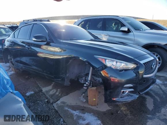 2017 Infiniti Q50 Premium with VIN JN1EV7AP4HM730609, listed as a Copart auction lot 87855375 with 105,949 mi miles and Salvage Title. Bid and sale history available at DreamBid. Image 4.