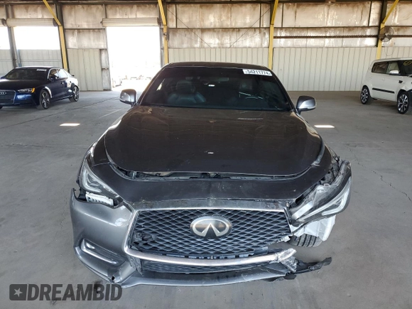 2020 Infiniti Q60 Luxe with VIN JN1EV7EK3LM340253, listed as a Copart auction lot 54211774 with 55,155 mi miles and Salvage Title. Bid and sale history available at carsss.com. Image 5.