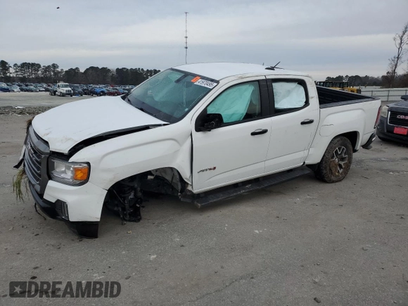 2022 GMC Canyon 4WD AT4 w/Cloth with VIN 1GTG6FEN5N1155598, listed as a Copart auction lot 41970495 with 57,572 mi miles and Salvage Title. Bid and sale history available at carsss.com. Image 1.