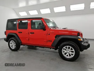 2023 Jeep Wrangler Sport S with VIN 1C4HJXDN5PW632854, listed as a Copart auction lot 51674525 with 4,837 mi miles and Clean Title. Bid and sale history available at DreamBid. Image 4.