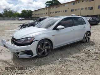 2019 Volkswagen Golf GTI S with VIN 3VW6T7AU8KM003186, listed as a Copart auction lot 53166134 with 54,672 mi miles and Non Repairable. Bid and sale history available at carsss.com. Image 1.