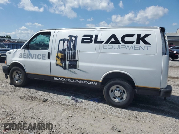 2017 Chevrolet Express Cargo with VIN 1GCWGAFF9H1342804, listed as a Copart auction lot 65821995 with 199,140 mi miles and Salvage title. Bid and sale history available at DreamBid. Image 3.