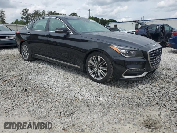 2018 Genesis G80 3.8L with VIN KMHGN4JE4JU268346, listed as a Copart auction lot 54949555 with 88,503 mi miles and Salvage title. Bid and sale history available at DreamBid. Image 4.