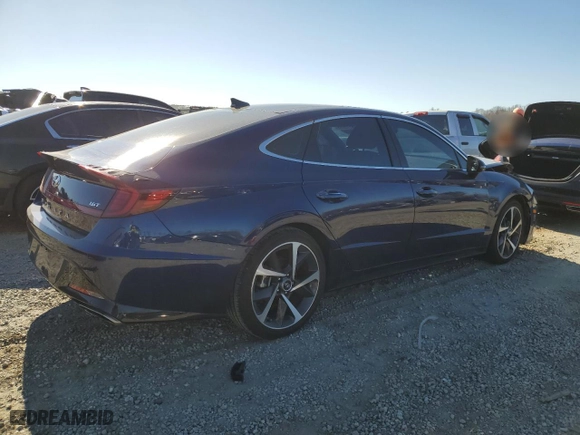 2021 Hyundai Sonata SEL Plus with VIN 5NPEJ4J2XMH132301, listed as a Copart auction lot 46515995 with 54,997 mi miles and Salvage Title. Bid and sale history available at carsss.com. Image 3.