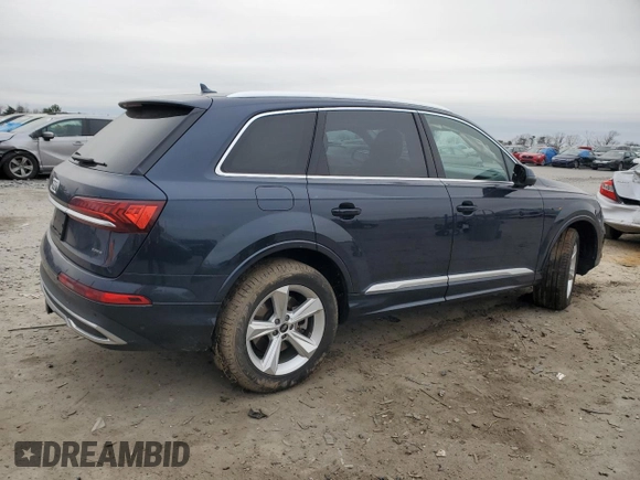 2023 Audi Q7 Premium Plus with VIN WA1LCBF74PD027929, listed as a Copart auction lot 44027295 with 16,982 mi miles and Salvage title. Bid and sale history available at DreamBid. Image 3.