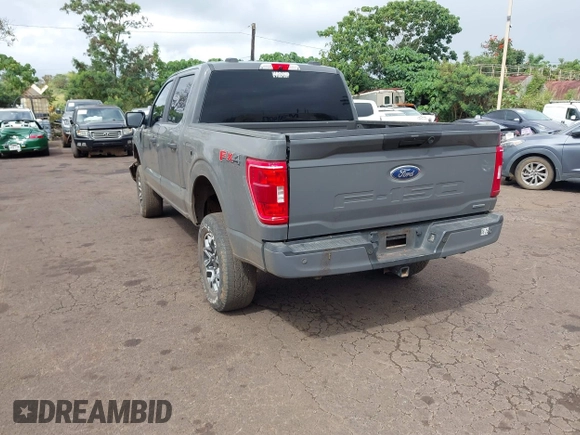 2021 Ford F-150 XL with VIN 1FTEW1EP0MFB94936, listed as a IAAI auction lot 41594393 with 57,033 mi miles. Bid and sale history available at carsss.com. Image 3.