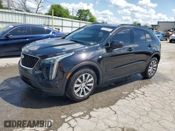2020 Cadillac XT4 FWD Sport with VIN 1GYFZER48LF012489, listed as a Copart auction lot 54434025 with 74,249 mi miles and Salvage title. Bid and sale history available at DreamBid. Image 1.