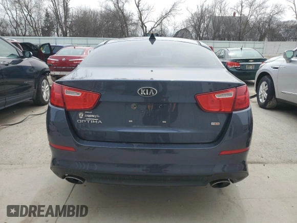 2015 Kia Optima LX with VIN 5XXGM4A78FG483699, listed as a Copart auction lot 50374375 with 110,619 mi miles and Salvage Title. Bid and sale history available at DreamBid. Image 6.