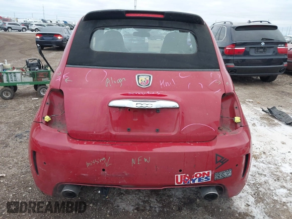 2013 FIAT 500 Abarth with VIN 3C3CFFJHXDT639261, listed as a IAAI auction lot 41360403 with 42,769 mi miles. Bid and sale history available at carsss.com. Image 13.
