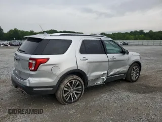 2018 Ford Explorer Platinum with VIN 1FM5K8HT0JGA01893, listed as a Copart auction lot 58896355 with 77,186 mi miles and Salvage title. Bid and sale history available at DreamBid. Image 3.