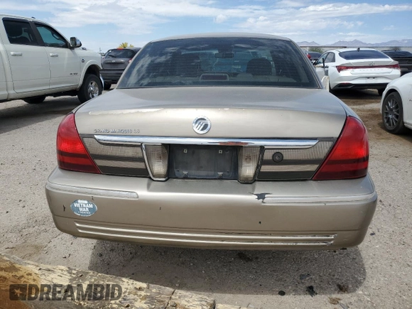 2006 Mercury Grand Marquis LS Premium z VIN 2MEFM75W76X631907, wystawiony jako Copart lot #53252485 z przebiegiem 264 074 mil mil oraz Czysty tytuł • Clean title. Historia ofert i sprzedaży dostępna na DreamBid. Obrazek 6.
