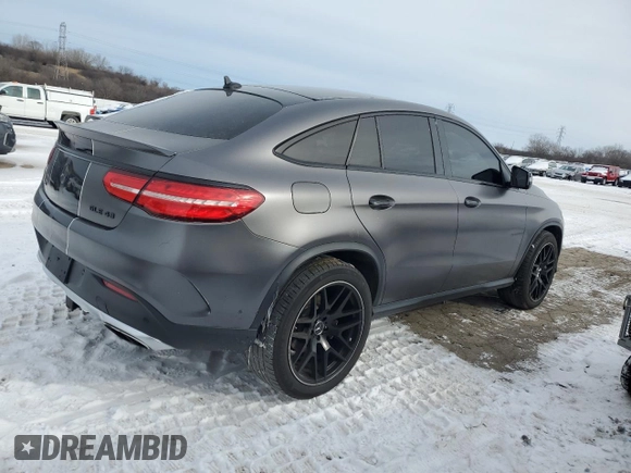 2017 Mercedes-Benz GLE 43 AMG with VIN 4JGED6EB7HA073567, listed as a Copart auction lot 45464855 with 130,254 mi miles and Clean title. Bid and sale history available at DreamBid. Image 3.
