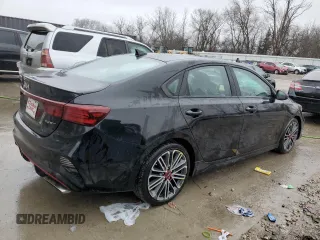 2023 Kia Forte GT with VIN 3KPF44ACXPE533148, listed as a Copart auction lot 43067945 with 57,613 mi miles and Salvage Title. Bid and sale history available at carsss.com. Image 3.