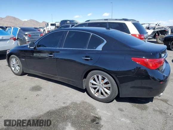 2014 Infiniti Q50 Hybrid Sport with VIN JN1AV7AP7EM692142, listed as a Copart auction lot 49539565 with 157,918 mi miles and Salvage Title. Bid and sale history available at carsss.com. Image 2.