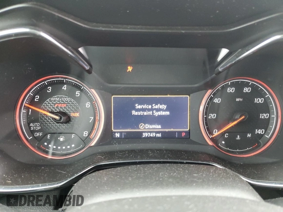 2022 Chevrolet TrailBlazer RS with VIN KL79MTSL8NB126295, listed as a Copart auction lot 51374205 with 39,749 mi miles and Salvage Title. Bid and sale history available at DreamBid. Image 9.