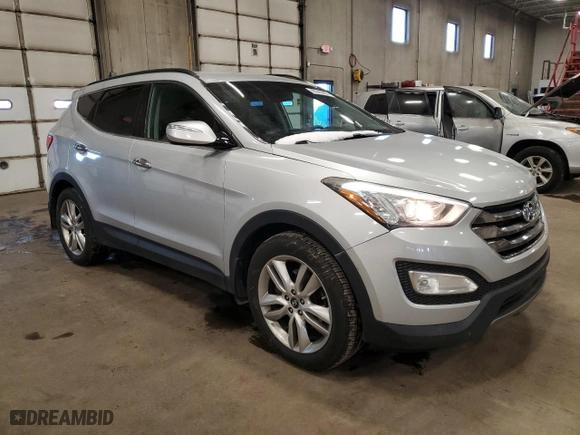 2014 Hyundai Santa Fe Sport Premium with VIN 5XYZUDLA7EG185849, listed as a Copart auction lot 48340905 with 121,665 mi miles and Salvage Title. Bid and sale history available at carsss.com. Image 4.
