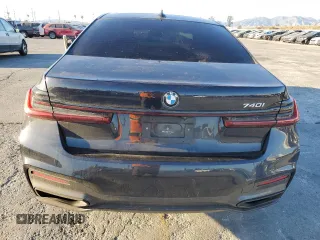 2021 BMW 7 Series 740i with VIN WBA7T2C01MCF72583, listed as a Copart auction lot 88601095 with 57,227 mi miles and Salvage title. Bid and sale history available at DreamBid. Image 6.