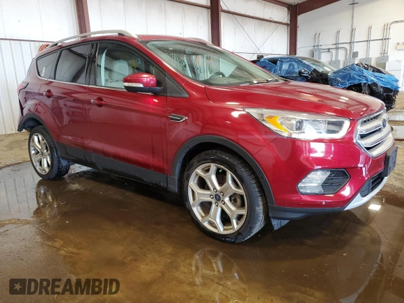 2019 Ford Escape Titanium with VIN 1FMCU9J98KUB93072, listed as a Copart auction lot 61931205 with 64,412 mi miles and Salvage title. Bid and sale history available at DreamBid. Image 4.