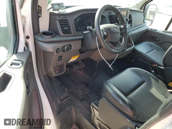2021 Ford Transit Cargo with VIN 1FTBR1C85MKA81464, listed as a Copart auction lot 53979985 with 90,127 mi miles and Salvage Title. Bid and sale history available at DreamBid. Image 8.