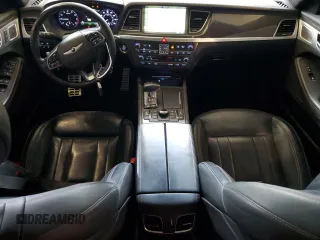 2018 Genesis G80 Sport with VIN KMHGN4JB3JU280347, listed as a Copart auction lot 57339575 with 71,023 mi miles and Salvage title. Bid and sale history available at DreamBid. Image 8.
