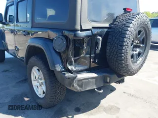 2018 Jeep Wrangler Unlimited Sport with VIN 1C4HJXDN3JW198375, listed as a IAAI auction lot 41965568 with 106,418 mi miles and . Bid and sale history available at DreamBid. Image 6.