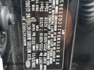 2012 Kia Sorento SX with VIN 5XYKWDA21CG213651, listed as a Copart auction lot 60831745 with 227,817 mi miles and Clean title. Bid and sale history available at DreamBid. Image 13.