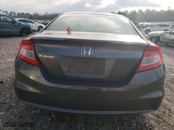 2012 Honda Civic Cpe EX with VIN 2HGFG3B8XCH523490, listed as a Copart auction lot 46526735 with 0 mi miles and Salvage Title. Bid and sale history available at carsss.com. Image 6.