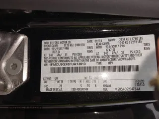 2015 Ford Escape SE with VIN 1FMCU9GX8FUA13813, listed as a IAAI auction lot 42075105 with 109,737 mi miles. Bid and sale history available at carsss.com. Image 9.